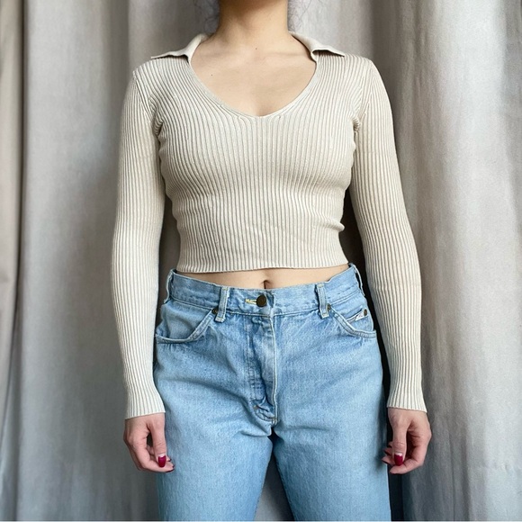 Elevated Ribbed Knit Polo - Picture 1 of 6